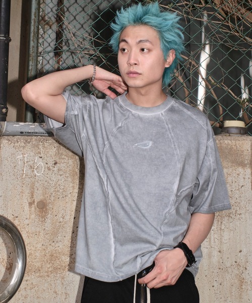 SHORT ROUND(ショートラウンド)の「SHORT ROUND/コールドダイスウィッチングロゴT(Tシャツ/カットソー・メンズ・スミクロ/グレー・MEDIUM/LARGE)」の8枚目の写真