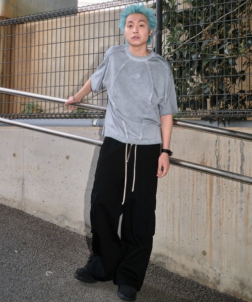 SHORT ROUND(ショートラウンド)の「SHORT ROUND/コールドダイスウィッチングロゴT(Tシャツ/カットソー・メンズ・スミクロ/グレー・MEDIUM/LARGE)」の11枚目の写真