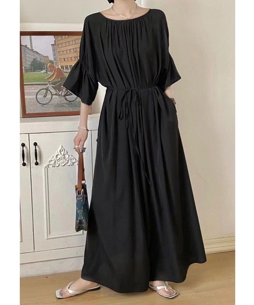 フォクシー　袖口フリル　ワンピース フォクシー 袖口フリル ワンピース フォクシー シルク入りフリル