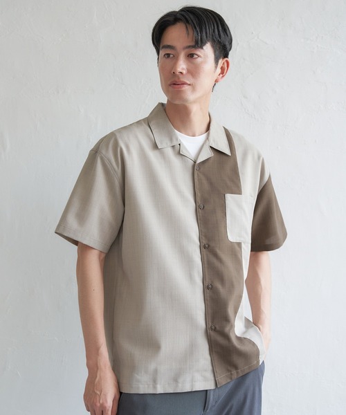 ikka(イッカ)の「リネンライク切り替えオープンカラーシャツ(シャツ/ブラウス・メンズ・ベージュ/グレー/ネイビー・XL/L/M/S)」の18枚目の写真