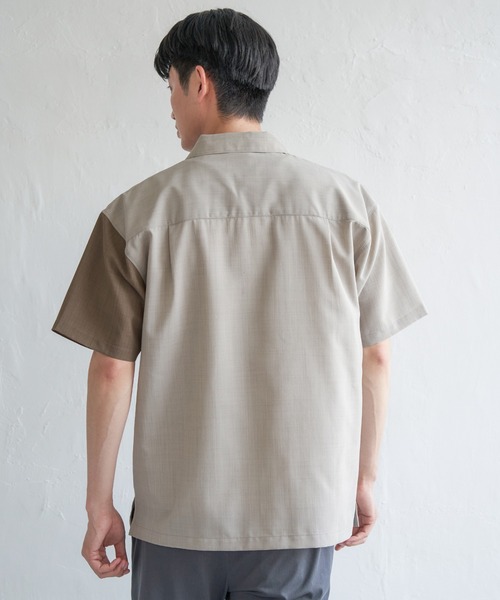 ikka(イッカ)の「リネンライク切り替えオープンカラーシャツ(シャツ/ブラウス・メンズ・ベージュ/グレー/ネイビー・XL/L/M/S)」の13枚目の写真