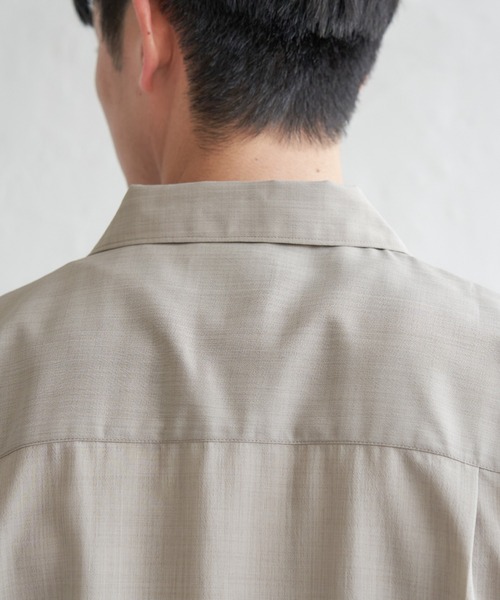 ikka(イッカ)の「リネンライク切り替えオープンカラーシャツ(シャツ/ブラウス・メンズ・ベージュ/グレー/ネイビー・XL/L/M/S)」の6枚目の写真