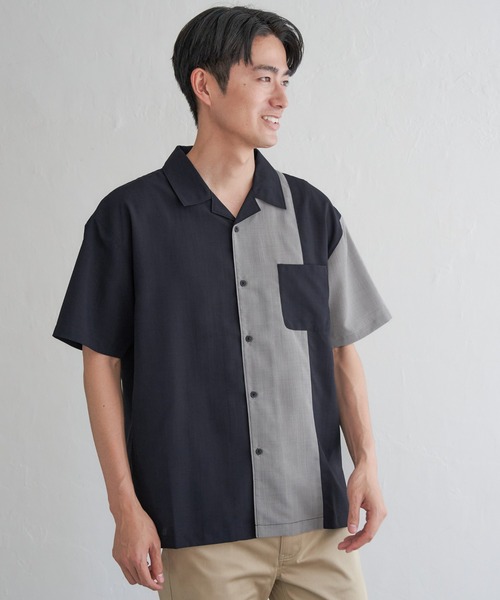 ikka(イッカ)の「リネンライク切り替えオープンカラーシャツ(シャツ/ブラウス・メンズ・ベージュ/グレー/ネイビー・XL/L/M/S)」の22枚目の写真
