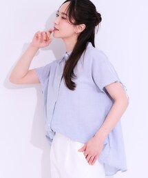 SHOO・LA・RUE | 【S-LL/ひんやり】後ろ姿も抜かりなく インせず着られる バックギャザーシャツ(シャツ/ブラウス)