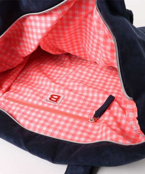 BENSIMON（ベンシモン）の「【BENSIMON】2WAY トートバッグ　ショルダーバッグ ビッグ 大き目 キャンバス タオル地　フランスブランド（ショルダーバッグ・レディース・ネイビー/グリーン・FREE）」の5枚目の写真