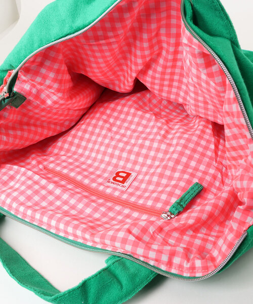 BENSIMON（ベンシモン）の「【BENSIMON】2WAY トートバッグ　ショルダーバッグ ビッグ 大き目 キャンバス タオル地　フランスブランド（ショルダーバッグ・レディース・ネイビー/グリーン・FREE）」の6枚目の写真