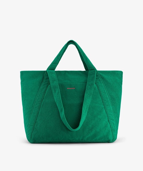 BENSIMON（ベンシモン）の「【BENSIMON】2WAY トートバッグ　ショルダーバッグ ビッグ 大き目 キャンバス タオル地　フランスブランド（ショルダーバッグ・レディース・ネイビー/グリーン・FREE）」の2枚目の写真