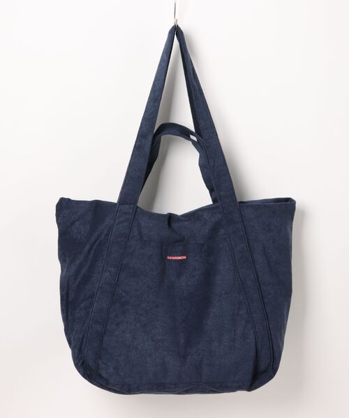 BENSIMON（ベンシモン）の「【BENSIMON】2WAY トートバッグ　ショルダーバッグ ビッグ 大き目 キャンバス タオル地　フランスブランド（ショルダーバッグ・レディース・ネイビー/グリーン・FREE）」の9枚目の写真