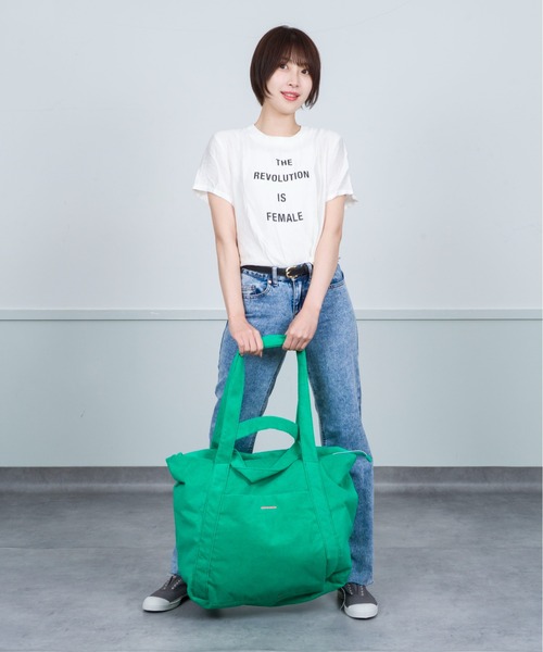 BENSIMON（ベンシモン）の「【BENSIMON】2WAY トートバッグ　ショルダーバッグ ビッグ 大き目 キャンバス タオル地　フランスブランド（ショルダーバッグ・レディース・ネイビー/グリーン・FREE）」の10枚目の写真