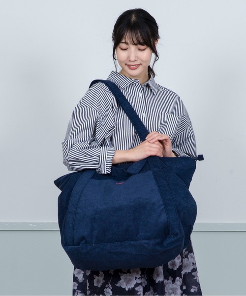 BENSIMON（ベンシモン）の「【BENSIMON】2WAY トートバッグ　ショルダーバッグ ビッグ 大き目 キャンバス タオル地　フランスブランド（ショルダーバッグ・レディース・ネイビー/グリーン・FREE）」の21枚目の写真