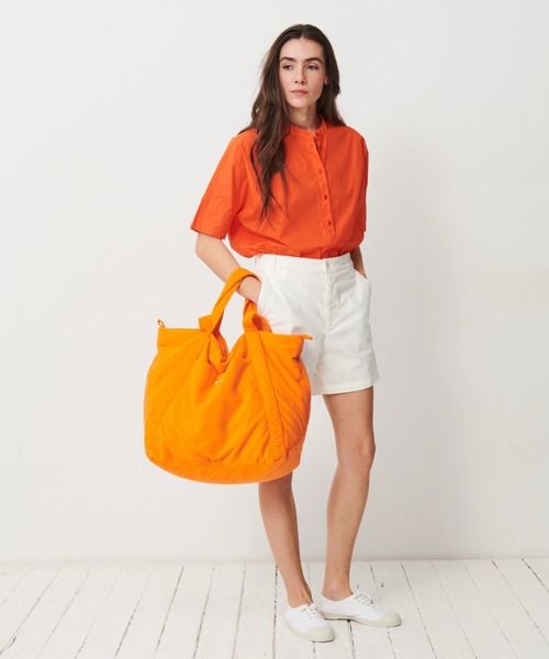 BENSIMON（ベンシモン）の「【BENSIMON】2WAY トートバッグ　ショルダーバッグ ビッグ 大き目 キャンバス タオル地　フランスブランド（ショルダーバッグ・レディース・ネイビー/グリーン・FREE）」の18枚目の写真