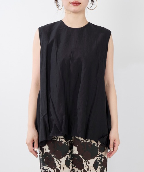 normment（ノーメント）の「【normment】バルーンノースリーブブラウス-BALLOON N/S BLOUSE（シャツ/ブラウス・レディース・オリーブ/ブラック・FREE）」の8枚目の写真
