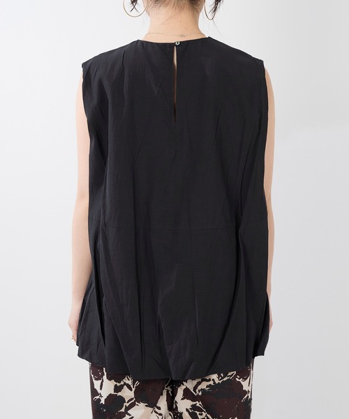 normment（ノーメント）の「【normment】バルーンノースリーブブラウス-BALLOON N/S BLOUSE（シャツ/ブラウス・レディース・オリーブ/ブラック・FREE）」の10枚目の写真
