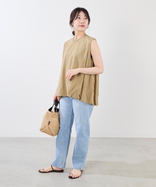 normment（ノーメント）の「【normment】バルーンノースリーブブラウス-BALLOON N/S BLOUSE（シャツ/ブラウス・レディース・オリーブ/ブラック・FREE）」の15枚目の写真
