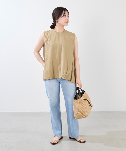 normment（ノーメント）の「【normment】バルーンノースリーブブラウス-BALLOON N/S BLOUSE（シャツ/ブラウス・レディース・オリーブ/ブラック・FREE）」の16枚目の写真
