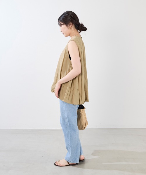 normment（ノーメント）の「【normment】バルーンノースリーブブラウス-BALLOON N/S BLOUSE（シャツ/ブラウス・レディース・オリーブ/ブラック・FREE）」の17枚目の写真