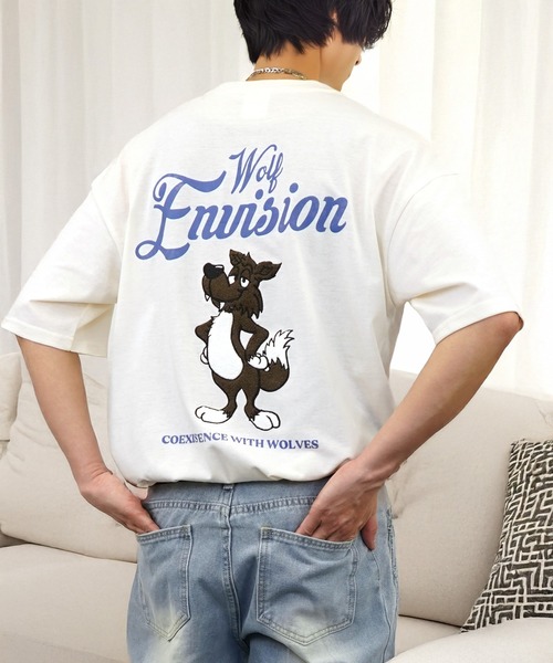 L'atelier(ラトリエ)の「グラフィック デザイン Tシャツ 半袖(Tシャツ/カットソー・メンズ・ブラック系1/ブラック系3/ホワイト系4/ホワイト系6/ブラック系2/ホワイト系3/ブラック系4/ホワイト系5/ホワイト系1/ホワイト系2/ブラック系5/ブラック系6・M/L/LL)」の5枚目の写真
