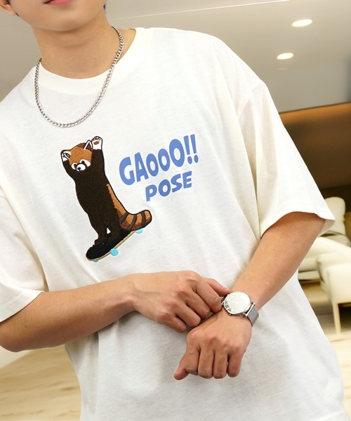 L'atelier(ラトリエ)の「グラフィック デザイン Tシャツ 半袖(Tシャツ/カットソー・メンズ・ブラック系1/ブラック系3/ホワイト系4/ホワイト系6/ブラック系2/ホワイト系3/ブラック系4/ホワイト系5/ホワイト系1/ホワイト系2/ブラック系5/ブラック系6・M/L/LL)」の6枚目の写真