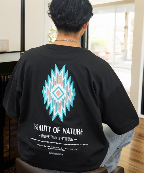 セール】ワイド Tシャツ サガラ刺繍 Tシャツ 半袖 アニマル ロゴ