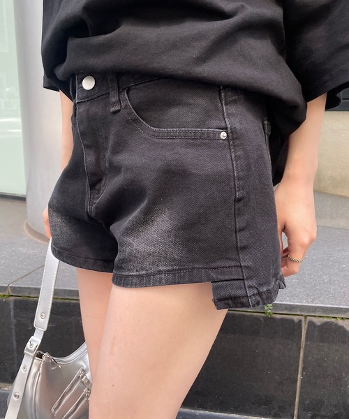ROGER AND RAW（ロジャーアンドロウ）の「デニムショートパンツ（デニムパンツ・レディース・ネイビー/ブラック/ブルー・SMALL/MEDIUM）」の11枚目の写真
