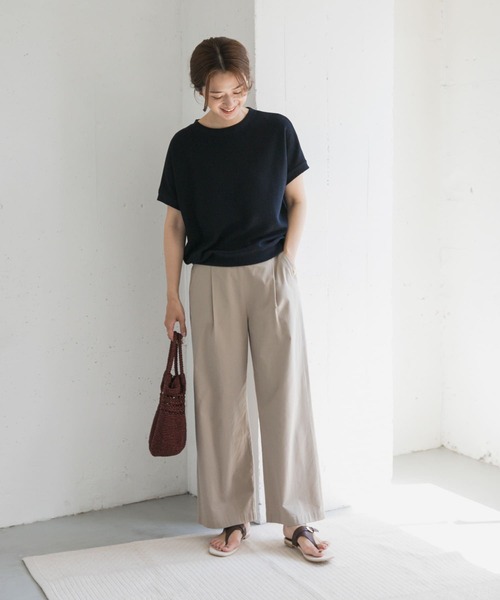 URBAN RESEARCH DOORS（アーバンリサーチドアーズ）の「タックフライスフレンチTシャツ（Tシャツ/カットソー・レディース・ホワイト系その他/ネイビー/ナチュラル/ライトブルー・MEDIUM）」の13枚目の写真