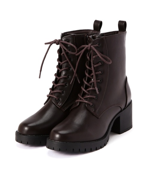 NATURAL BEAUTY BASIC（ナチュラルビューティーベーシック）の「◇レースアップミドルブーツ（ブーツ・レディース・ダークブラウン/ブラック・SMALL/MEDIUM/LARGE）」の4枚目の写真
