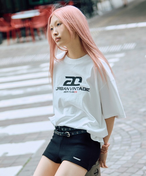 在庫処分 激安 6th Anniversary】ロゴプリントルーズTシャツ（Tシャツ トップス