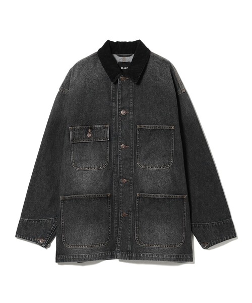 BEAMS　ビームス　デニム　カバーオール　ジャケット BEAMS（ビームス）ルーズ デニム カバーオール ジャケット