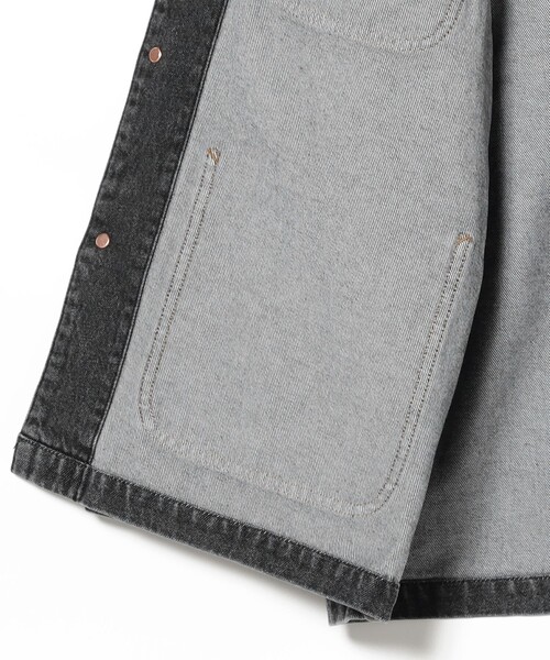 BEAMS（ビームス）の「デニム ルーズ カバーオール（デニムジャケット・メンズ・ブラック/インディゴブルー・S/M/L/XL）」の6枚目の写真