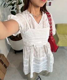 CIAOPANIC（チャオパニック）の「【neutral】【セットアイテム】ビスチェ付きＶネックチュニックワンピ（ワンピース・レディース）」