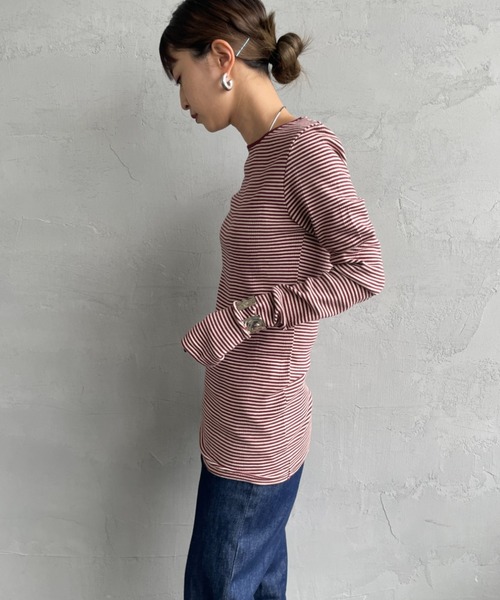 MILLER/ミラー] 別注 配色 パネルリブ ボートネックTシャツ（Tシャツ