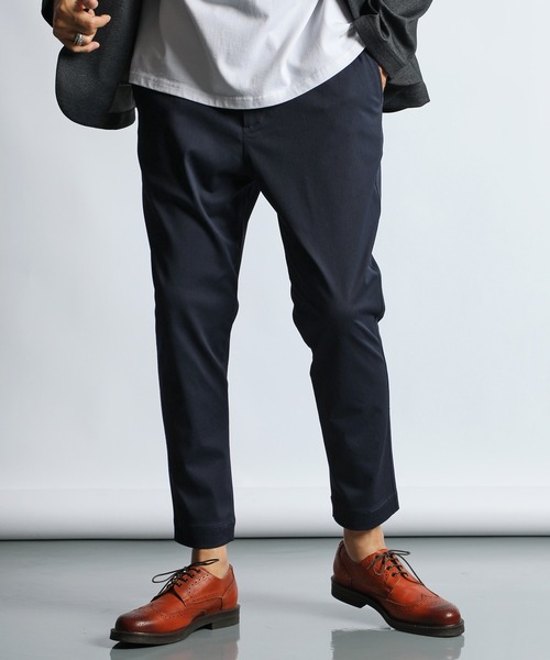 The DUFFER of ST.GEORGE(ザダファーオブセントジョージ)の「『WONDER SHAPE』PIQUE CROPPED:360°全方向高伸縮『ワンダーシェイプ』ピケ クロップドパンツ(チノパンツ・メンズ・チャコールグレー/ネイビー/カーキ/ライトグレー・MEDIUM/SMALL/X-LARGE/LARGE)」の11枚目の写真