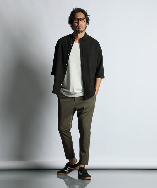 The DUFFER of ST.GEORGE(ザダファーオブセントジョージ)の「『WONDER SHAPE』PIQUE CROPPED:360°全方向高伸縮『ワンダーシェイプ』ピケ クロップドパンツ(チノパンツ・メンズ・チャコールグレー/ネイビー/カーキ/ライトグレー・MEDIUM/SMALL/X-LARGE/LARGE)」の10枚目の写真