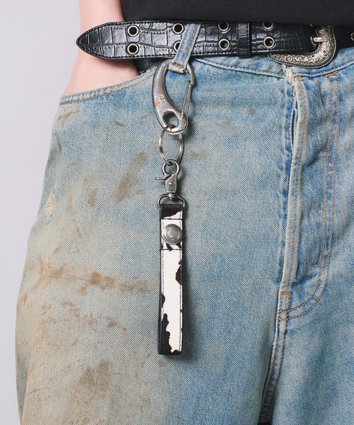 WISH FOR EVER（ウィッシュフォーエバー）の「CONCHO DESIGN KEY RING（LONG）/ コンチョデザインキーリング(ロング)（キーホルダー・メンズ・ブラック/その他・FREE）」の2枚目の写真