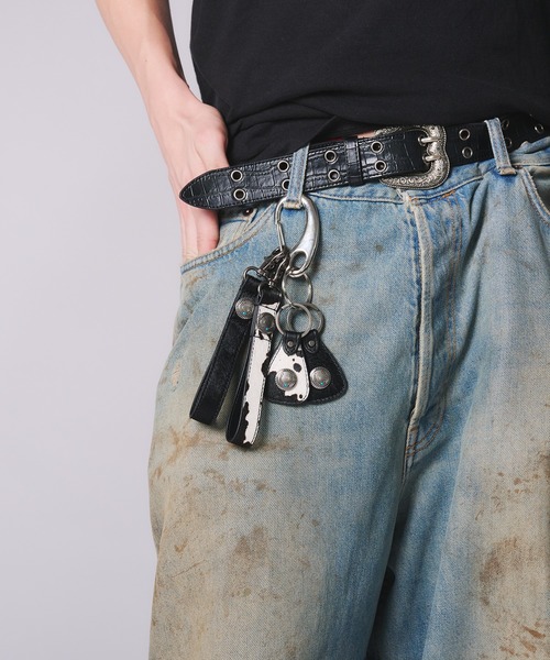 WISH FOR EVER（ウィッシュフォーエバー）の「CONCHO DESIGN KEY RING（LONG）/ コンチョデザインキーリング(ロング)（キーホルダー・メンズ・ブラック/その他・FREE）」の12枚目の写真