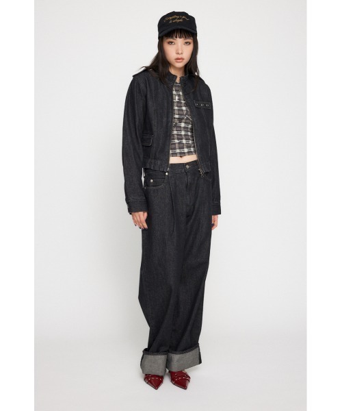STAND NECK ZIP デニムジャケット（デニムジャケット）｜LAGUA GEM
