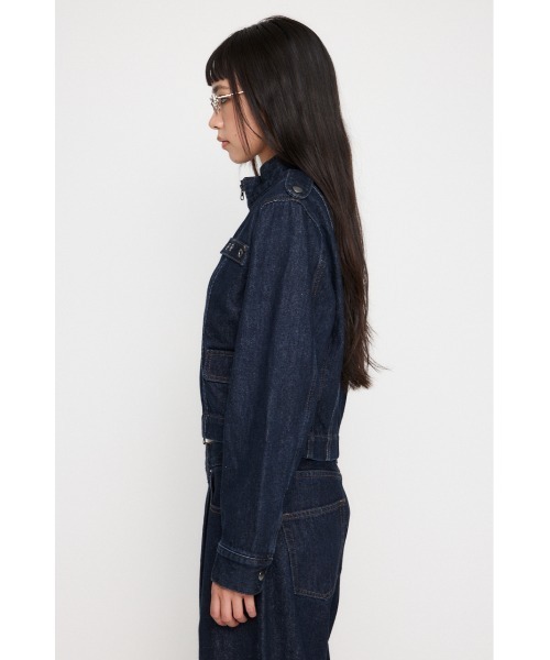 LAGUA GEM（ラグアジェム）の「STAND NECK ZIP デニムジャケット（デニムジャケット・レディース・ブルー/ブラック・FREE）」の16枚目の写真
