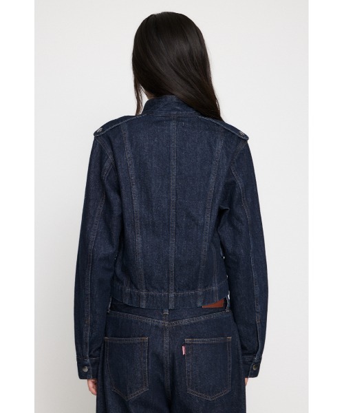 LAGUA GEM（ラグアジェム）の「STAND NECK ZIP デニムジャケット（デニムジャケット・レディース・ブルー/ブラック・FREE）」の17枚目の写真