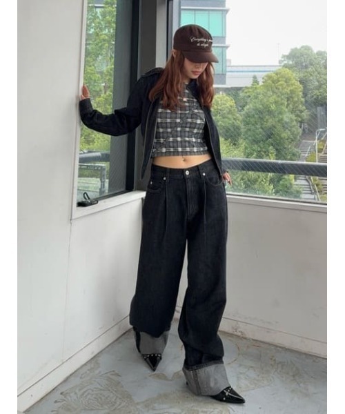 STAND NECK ZIP デニムジャケット（デニムジャケット）｜LAGUA GEM