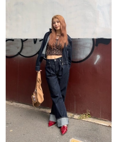 セール】STAND NECK ZIP デニムジャケット（デニムジャケット）｜LAGUA