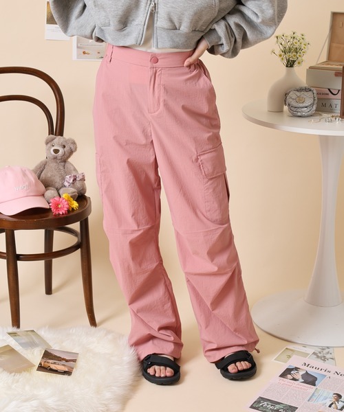 NERDY(ノルディ)の「ベーシックカーゴウーブンパンツ(その他パンツ・レディース・グレー/ブラック/ベージュ/ピンク・SS/L/M/S)」の4枚目の写真