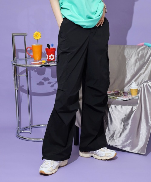 NERDY(ノルディ)の「ベーシックカーゴウーブンパンツ(その他パンツ・レディース・グレー/ブラック/ベージュ/ピンク・SS/L/M/S)」の1枚目の写真