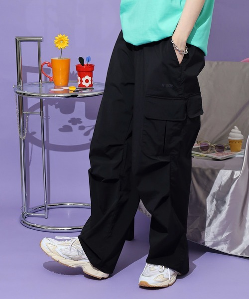 NERDY(ノルディ)の「ベーシックカーゴウーブンパンツ(その他パンツ・レディース・グレー/ブラック/ベージュ/ピンク・SS/L/M/S)」の7枚目の写真