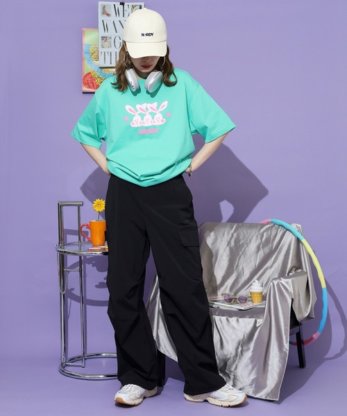 NERDY(ノルディ)の「ベーシックカーゴウーブンパンツ(その他パンツ・レディース・グレー/ブラック/ベージュ/ピンク・SS/L/M/S)」の10枚目の写真