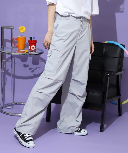 NERDY(ノルディ)の「ベーシックカーゴウーブンパンツ(その他パンツ・レディース・グレー/ブラック/ベージュ/ピンク・SS/L/M/S)」の12枚目の写真