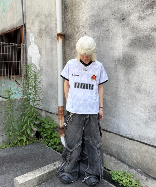 ATMARK(アットマーク)の「《2サイズ展開 / UNISEX 》AMKロゴ ゲームシャツ(Tシャツ/カットソー・メンズ・ホワイト/ネイビー/ブラック/ピンク・LARGE/MEDIUM)」の13枚目の写真