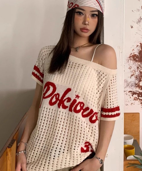 Sibra(シブラ)の「配色パイピングショートシャツ(ニット/セーター・レディース・アイボリー/ブラック・M)」の3枚目の写真