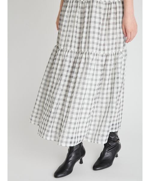セルフォード　チェックワンピース セルフォード CELFORD サッカーチェックワンピース （BLK