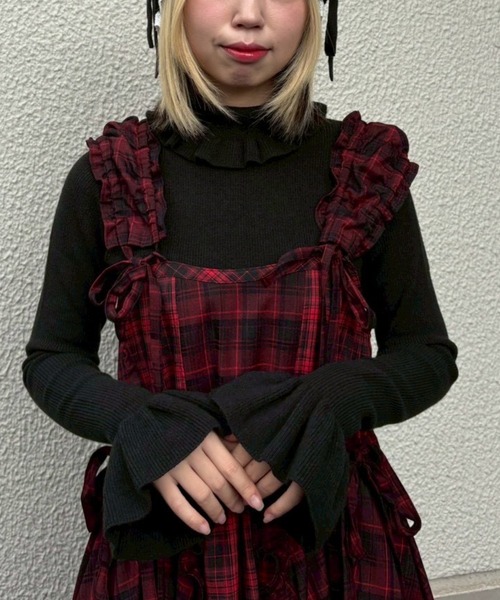 Candy Stripper（キャンディストリッパー）の「PEPLUM TURTLE ニット（ニット/セーター・レディース・ヘザーグレー/アイボリー/ブラック・FREE）」の2枚目の写真