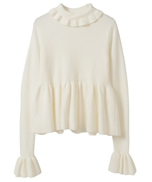 Candy Stripper（キャンディストリッパー）の「PEPLUM TURTLE ニット（ニット/セーター・レディース・ヘザーグレー/アイボリー/ブラック・FREE）」の20枚目の写真